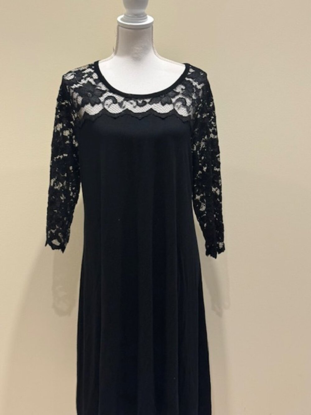 Karen Kane Lace Top Black Dress Sz 0X